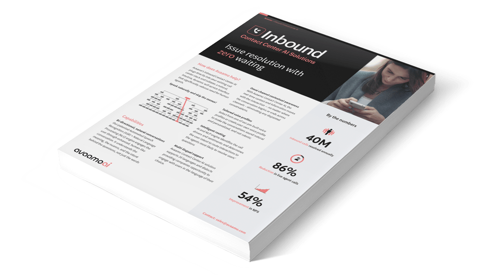 landingpage inbound contact center ai