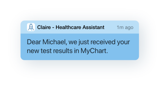 notification claire assistant